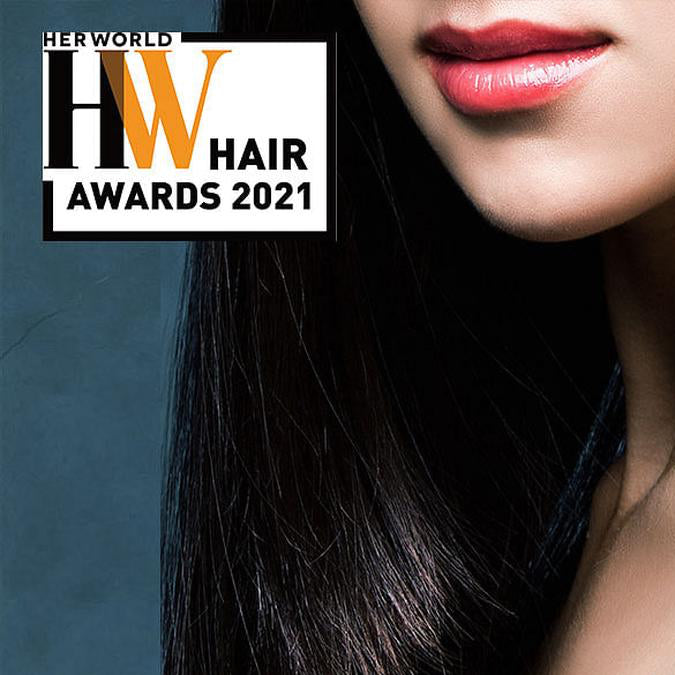 Glossy black hair side view featured in Her World Hair Awards 2021 team's favourites