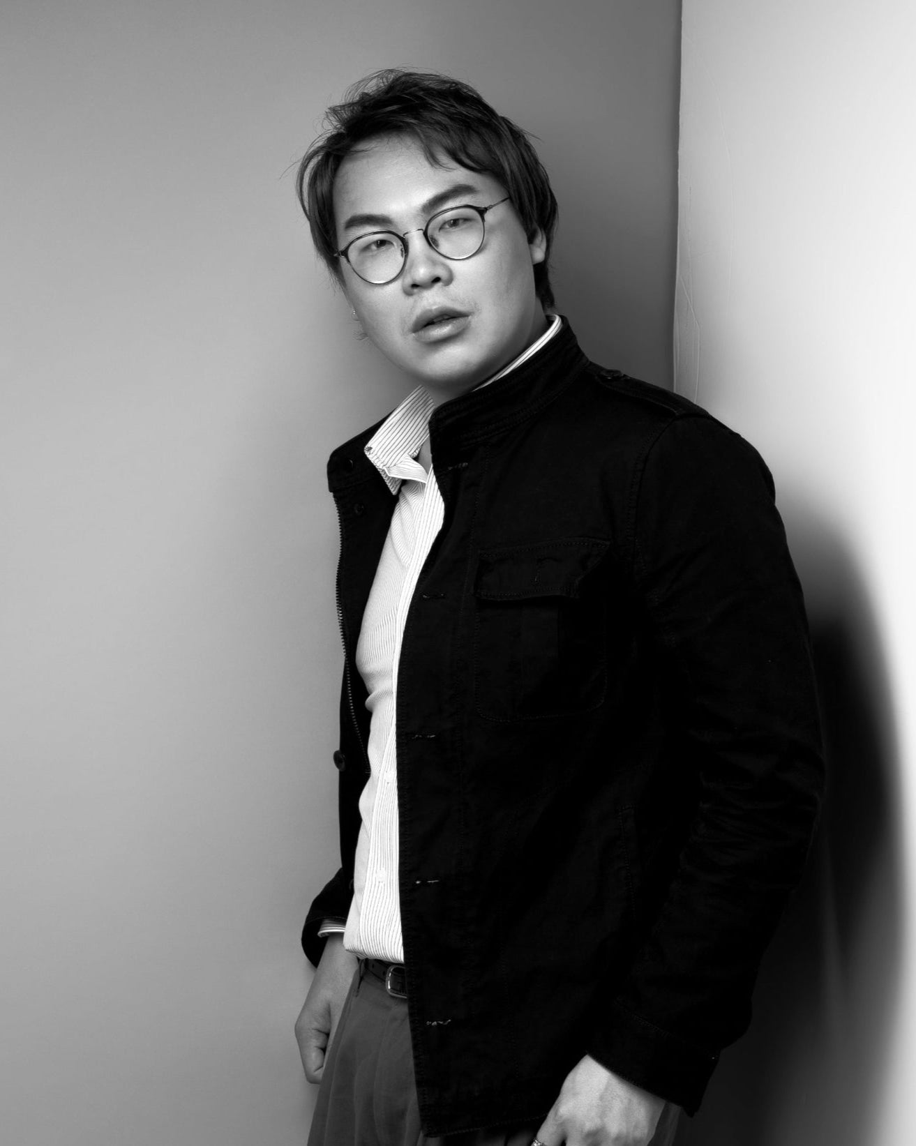Diva Master Designer black and white portrait at Yann Beyrie hair salon Singapore
