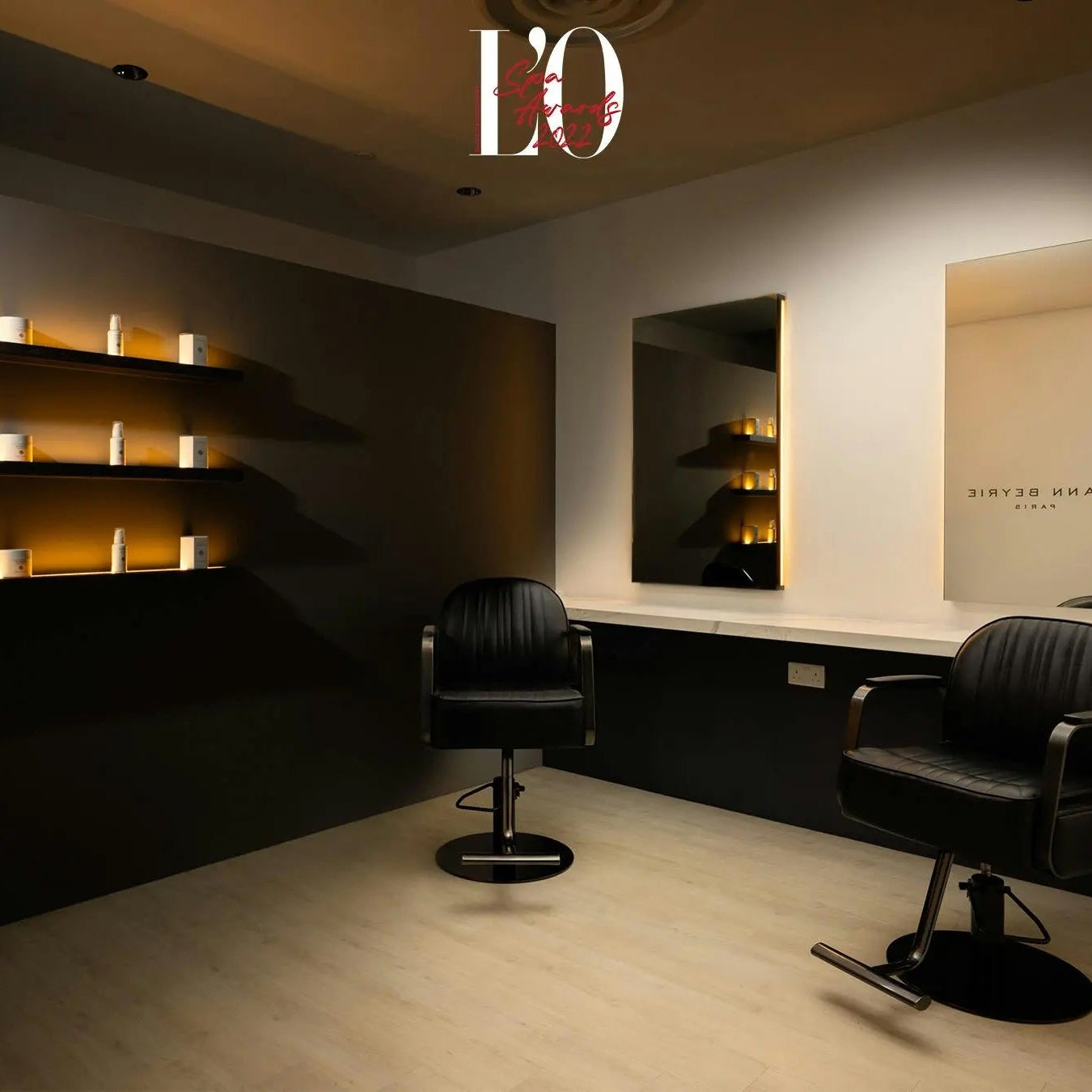 Luxury private room interior at Yann Beyrie Paris featured in L'Officiel Spa Awards 2022