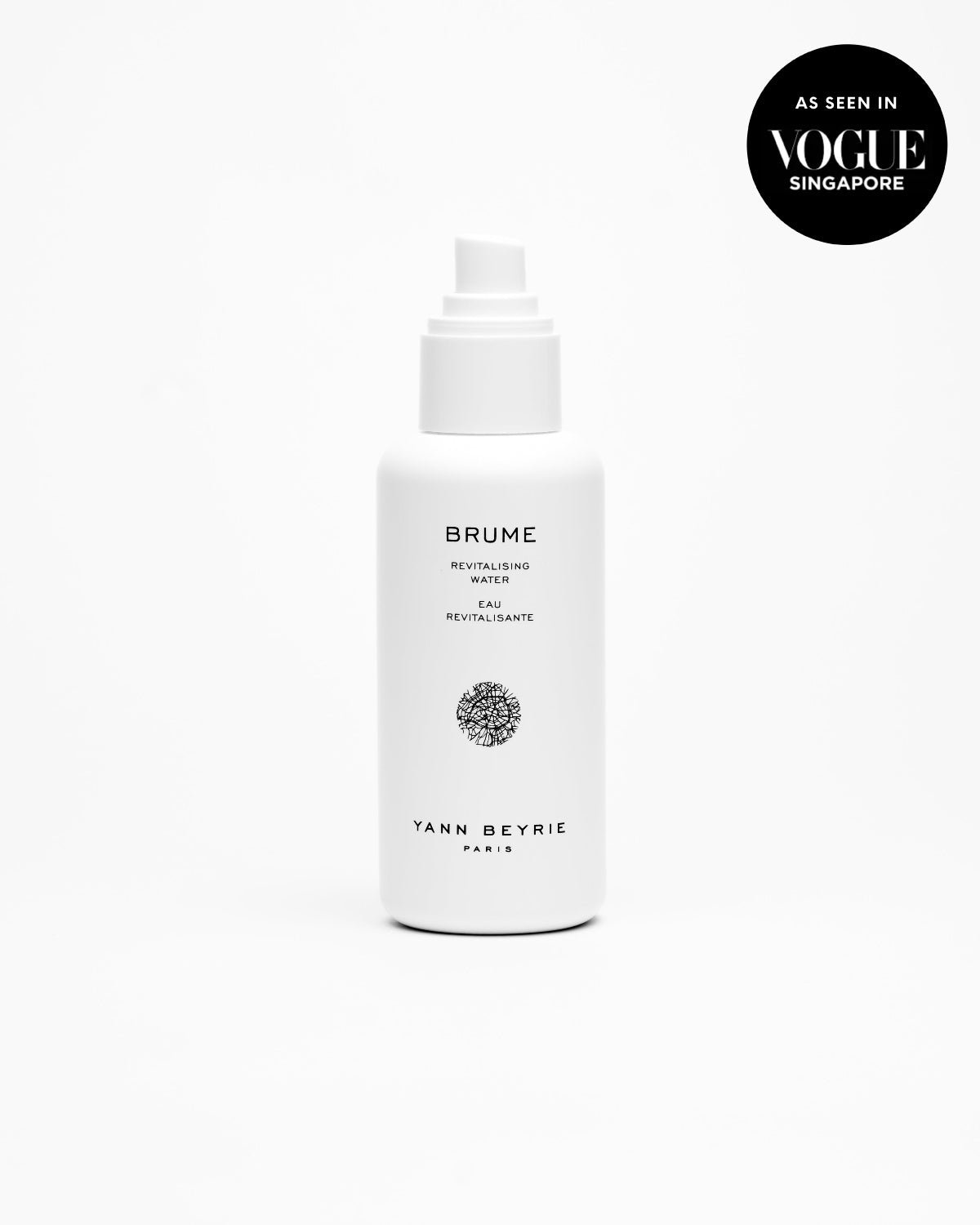 Yann Beyrie Paris Brume revitalising hair water bottle featured in Vogue Singapore